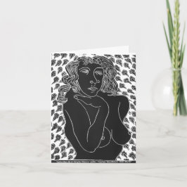 Seduction At A Simple Glance Folded Greeting Card Kort