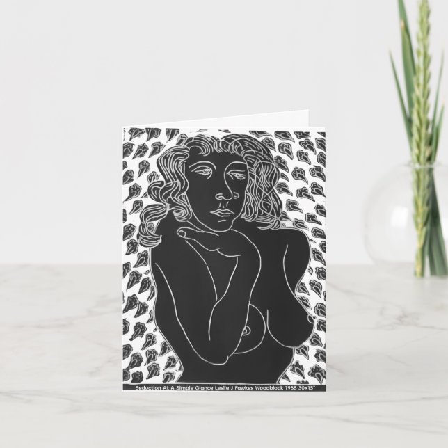 Seduction At A Simple Glance Folded Greeting Card Kort (Framsida)