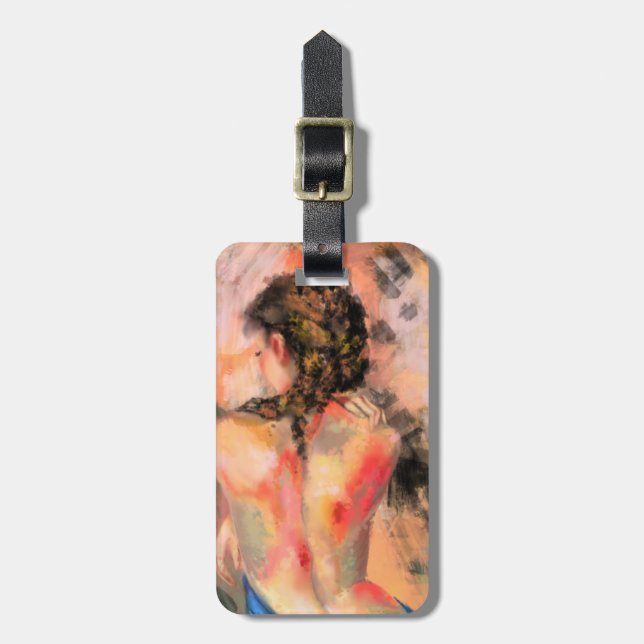 Seductiv Dam - Abstrakt Kvinnofärgning Ar. Bagagebricka (Vertikal Framsida)