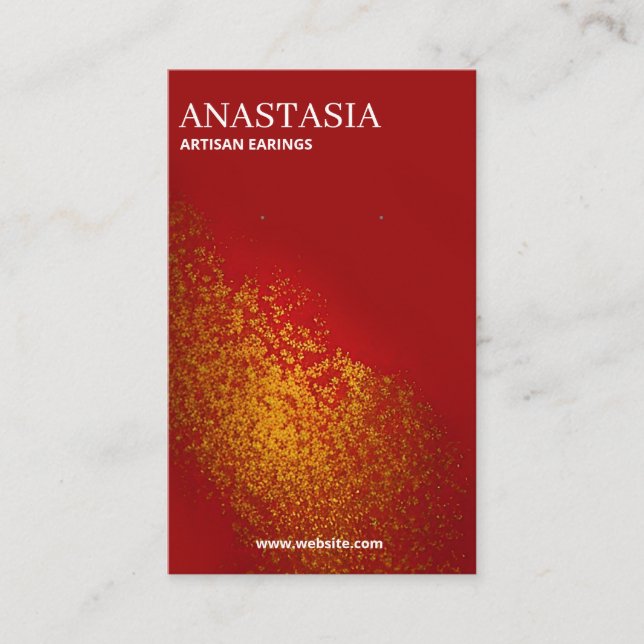 Seductive Red Earring Visning Cards Visitkort (Framsida)
