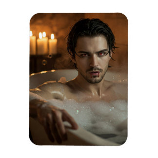 Seductive Vlad Vampire in Bubble Bath Magnet