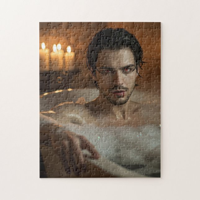 Seductive Vlad Vampire in Bubble Bath Pussel (Vertikal)