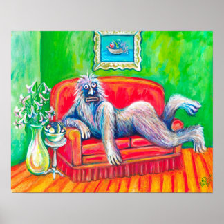 Seduktiv monster med frukt poster