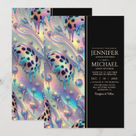 SEE BACK All-In-One Exotic Posh Wedding Invitation Inbjudningar