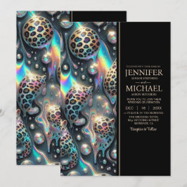 SEE BACK All-In-One Exotic Posh Wedding Invitation Inbjudningar