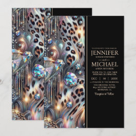 SEE BACK All-In-One Exotic Posh Wedding Invitation Inbjudningar