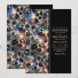 SEE BACK All-In-One Exotic Posh Wedding Invitation Inbjudningar