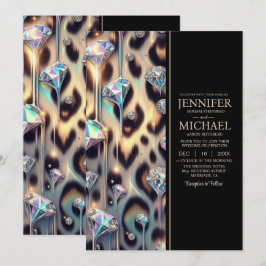 SEE BACK All-In-One Exotic Posh Wedding Invitation Inbjudningar