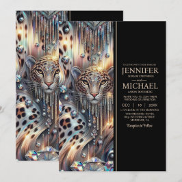 SEE BACK All-In-One Exotic Posh Wedding Invitation Inbjudningar