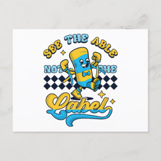 see the able not label down syndrome awareness vykort