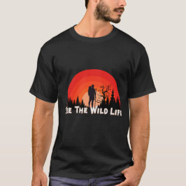 See The Wild Life Sunset Hiking Silhouette Outdoor T Shirt