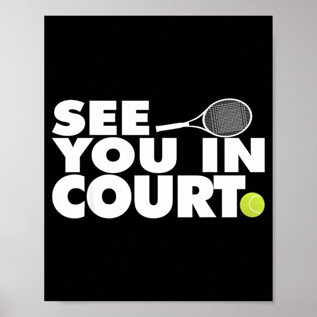 See You In Court Tennis  Poster (Framsidan)