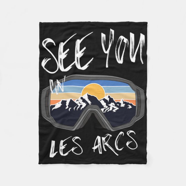 See You In Les Arcs France Hiking Vacation Ski  Fleecefilt (Framsidan)