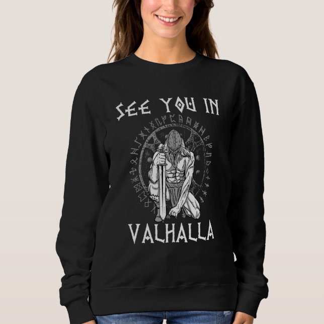 See you in Valhalla Nordic Viking Mythology  4 T Shirt (Framsida)