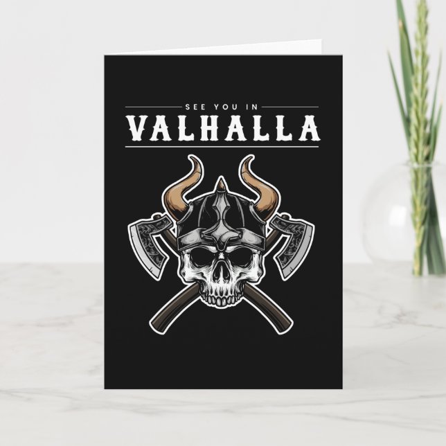 See You In Valhalla Vikings Nordic Kort (Framsida)