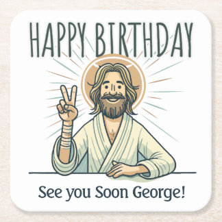 "See you soon", Birthday gift, 55 Underlägg Papper Kvadrat