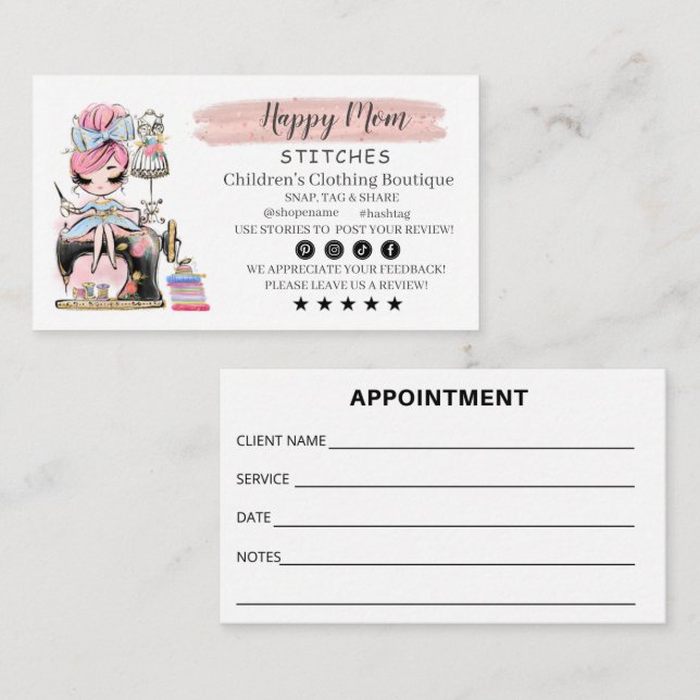 Seed Affärskort Mode Designer Visitkort (Fram/baksida)