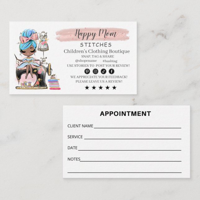 Seed Affärskort Mode Designer Visitkort (Fram/baksida)