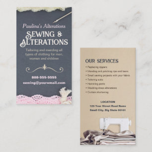 Seed Alterterations Services Seamstress Visitkort
