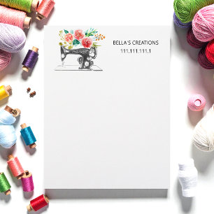 Seed Maskin Blommigt Business Letterhead Brevhuvud