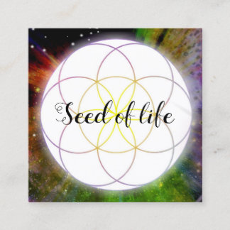 Seed of life fyrkantigt visitkort