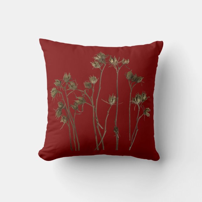 Seed Pods on a Throw Pillow Kudde (Framsida)