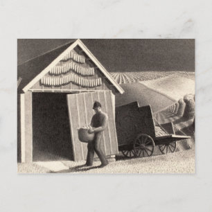 Seed Time and Harvest, 1937 by Grant Wood Vykort