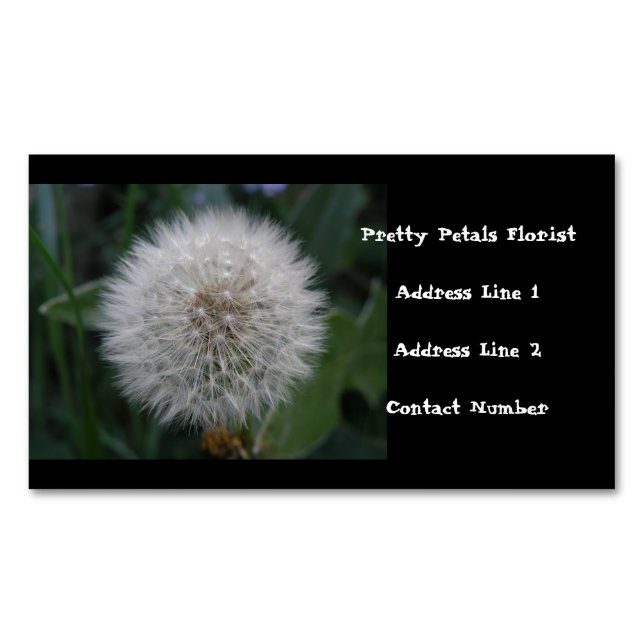 Seeding Dandelion Flower Anpassningsbar Business M Visitkortmagnet (Framsida)