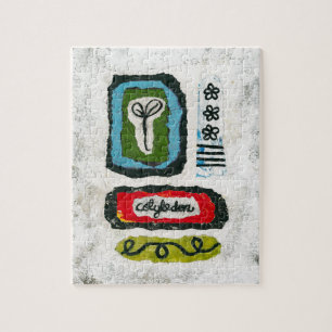 Seedling Cotyledon Jigszawa Puzzle - Abstract Art Pussel