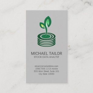 Seedling Sprout Money Logotyp Ekonomi Visitkort