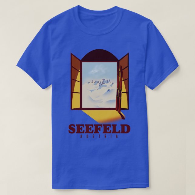 Seefeld Austria Ski poster T Shirt (Design framsida)