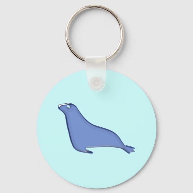 Seehund Robbe seal Nyckelring (Framsida)