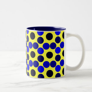 Seeing Dots Black and Blue COFFEE MUGG