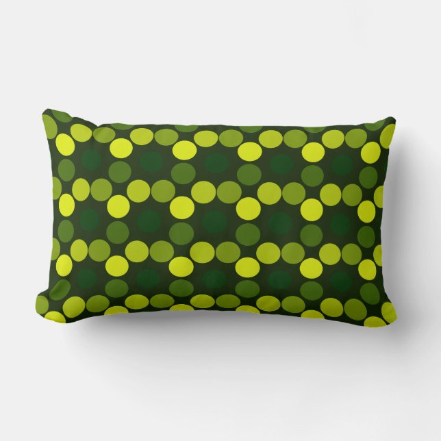Seeing Dots Lemon Lime Lumbar Pillow Lumbarkudde (Framsida)