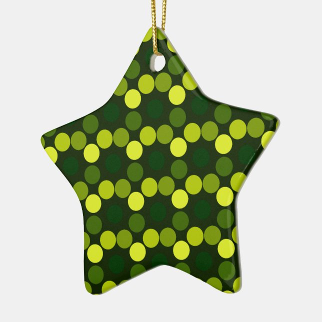 Seeing Dots Lemon Lime STAR ORNAMENT (Vänster)