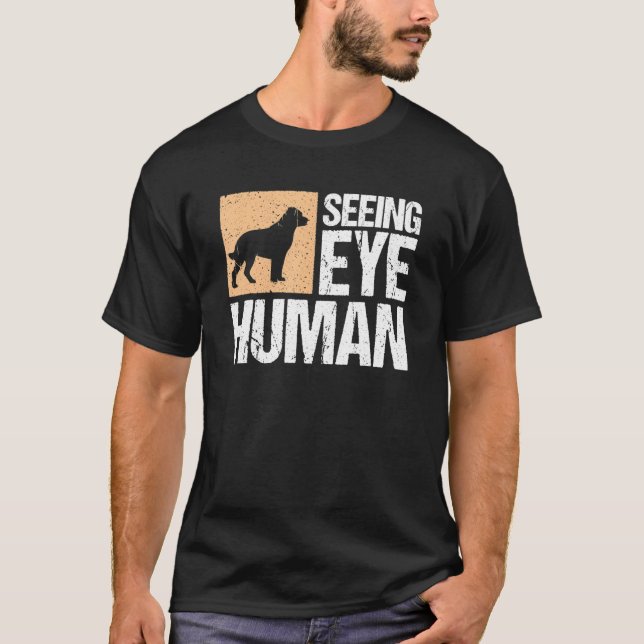 Seeing Öga Human Blind Person 2 T Shirt (Framsida)