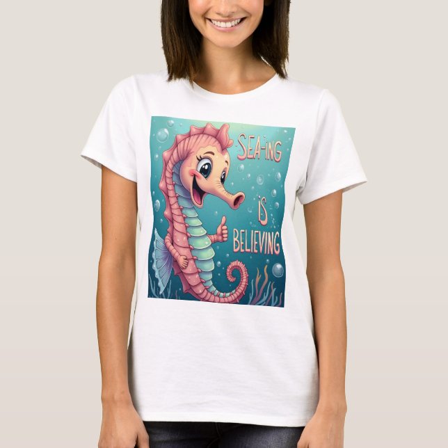 Seeing tror - Ocean Inspired T Shirt (Framsida)