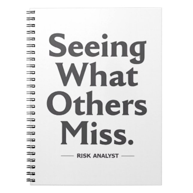 Seeing What Others Miss – Risk Analyst Anteckningsbok (Framsidan)