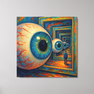 "Seeingkorridor" - en Surreal Porträtt Canvastryck