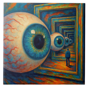 "Seeingkorridor" - en Surreal Porträtt Kakelplatta