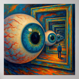 "Seeingkorridor" - en Surreal Porträtt Poster