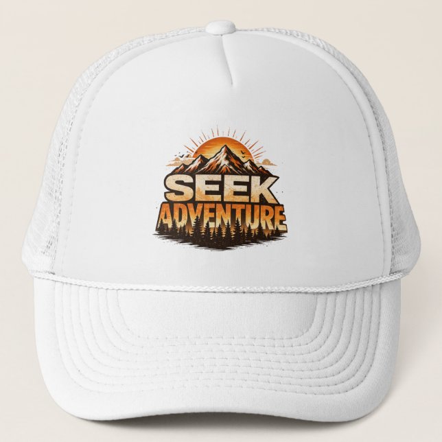 Seek Adventure Vintage Mountain Adventure Outdoor Keps (Framsida)