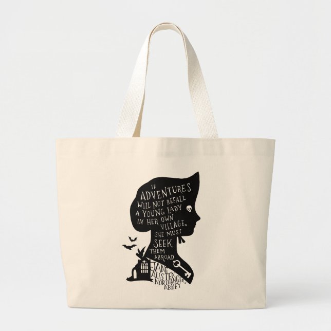 Seek Adventures Northanger Abbey Quote Jumbo Tygkasse (Framsidan)