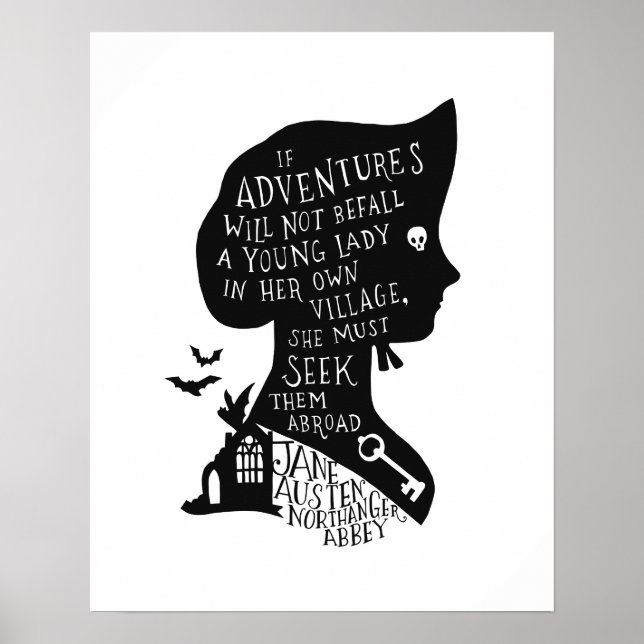 Seek Adventures Northanger Abbey Quote Poster (Framsidan)