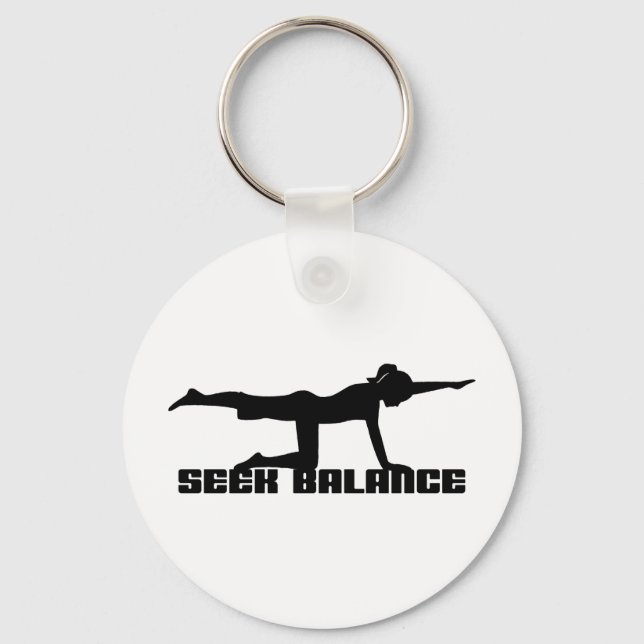Seek Balance Yoga Nyckelring (Framsida)