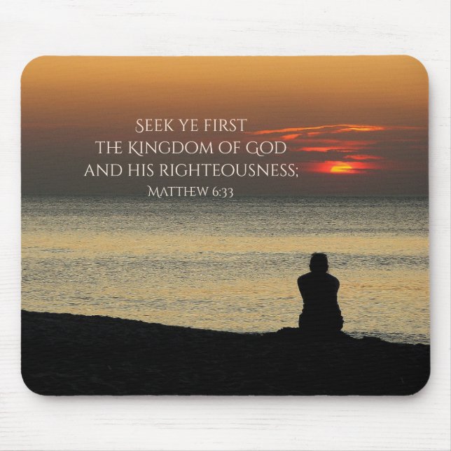 Seek First Kingdom of God, Matthew 6:33 Sunset Musmatta (Framsidan)