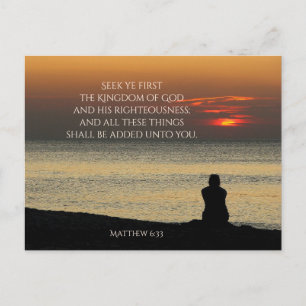 Seek Första Guds rike, Matthew 6:33 Ocean Vykort
