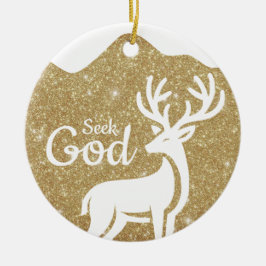 Seek God Religious Holiday  ⛪️ 🎄 Julgransprydnad Keramik