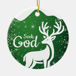 Seek God Religious Holiday  ⛪️ 🎄 Julgransprydnad Keramik