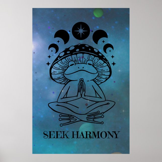 Seek Harmony Yoga Frog Poster (Framsidan)
